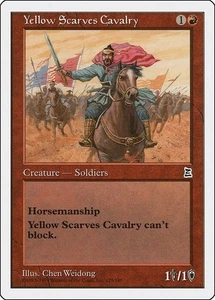 Magic The Gathering MTG YELLOW SCARVES CAVALRY Portal Three Kingdoms NM - Picture 1 of 1