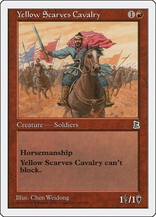 Magic The Gathering MTG YELLOW SCARVES CAVALRY Portal Three Kingdoms NM - Image 1 of 1