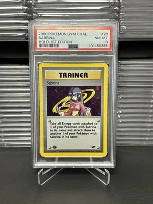 PSA 8 Pokemon 2000 Gym Challenge 1st Edition Sabrina Holo 20/132 *NM / Mint* - Image 1 of 2