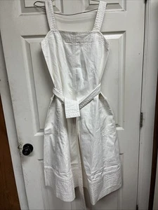 NEW Everlane The Organic Cotton Herringbone Dress in White XS - Picture 1 of 6