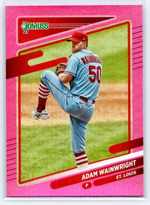 2021 Donruss #137 Adam Wainwright Holo Pink - Image 1 of 2