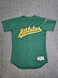 Vintage Majestic Oakland Athletics Jersey L 44 Made in USA Green MLB Authentic - Picture 1 of 10
