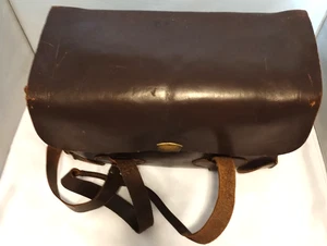 Große Vintage braune Leder Akten Flugtasche Armee Pilot Aktentasche - Bild 1 von 12