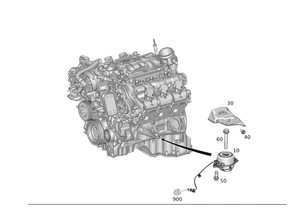 Genuine Mercedes-Benz Engine Mount 166-240-79-17 - Picture 1 of 2