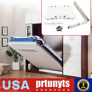 Murphy Wall Bed Spring Mechanism Hardware white Kit Horizontal Vertical Twin Bed - Picture 1 of 4