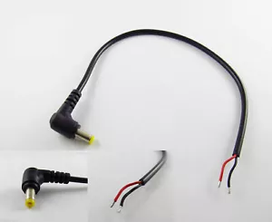 10x CCTV DC Power Plug Connector 5.5x2.1mm Male Right Angle Cord Cable 30cm/1ft - Picture 1 of 2