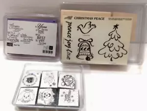 15 Ink Stamps (9 Stampin' Up Wood 6 Foam) Christmas Easter Halloween Friends ... - Picture 1 of 12