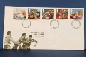 first day cover Rugby League Centenary 3 October 1995 with info insert - Picture 1 of 1