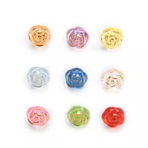 50pcs Shank Acrylic Buttons Rose Sewing Scrapbooking Gift Handwork Decor 11mm - Picture 1 of 5