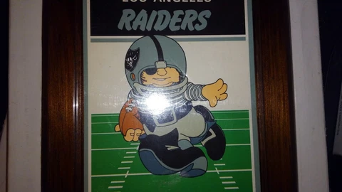 Nostalgic NFL Football L A Raiders Wall Plaque Cover