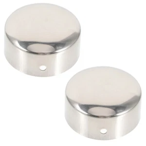 2Pcs Handrail End Caps Metal Tubing Pipe Accessories Outdoor Rail Plugs - Picture 1 of 12