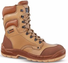 MENS SIZE 7 JALLATTE JALBORG J0701 TALL HIGH LACE UP COMBAT STYLE SAFETY BOOTS