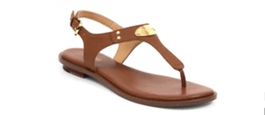 Sandalia de cuero con hebilla de cuero con hebilla de oro 18K para mujer tallas 5-11 - Imagen 1 de 1