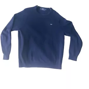Vineyard Vines Blue Mens Cotton Crewneck Sweater - Size Large - Picture 1 of 5