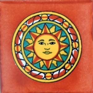 Mexican Tile Folk Art Handmade Talavera Backsplash Handpainted Mosaic # C205 - Picture 1 of 2