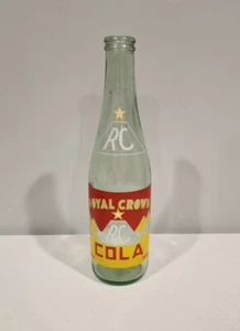 Vintage RC Royal Crown Cola 12 Oz ACL Pyramid Style Green Bottle - Picture 1 of 2
