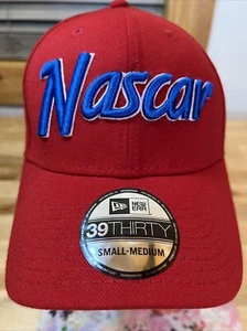 (S/MED) NASCAR Hat 39THIRTY NEW ERA Red Blue Stretch Fitted Cap Embroidered LOGO - Picture 1 of 10