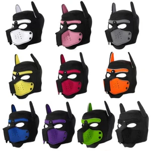 NUEVO Máscaras Cachorro Capucha Máscara Muchas Caras Goma Juegos con disfraces Disfraz Cabeza Completa - Imagen 1 de 25