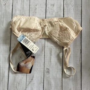 Vintage Olga Bra 34B Cream Wire Free Lightly Lined Lace Trim 31007 NWT - Picture 1 of 6