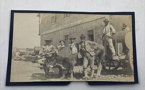 Vintage B&W Snapshot - WWI US Cavalry Soldiers Italy? Military - Picture 1 of 6