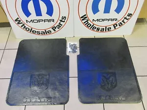 DODGE RAM 3500 DUALLY HEAVY Duty Rubber Rear Mud Flaps NEW OEM MOPAR - Picture 1 of 6