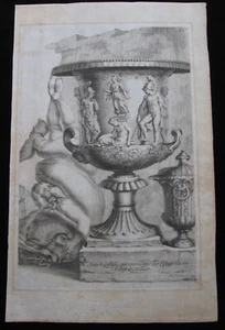 Johann Georg Waldreich: Medici-Vase 1675/Sacrifice Iphigenia Print Kupferstich - Bild 1 von 5