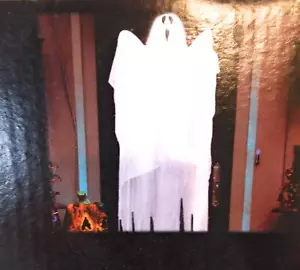 Halloween Hanging Ghost Character Light Up 6 feet Tall with Scary Sound - Picture 1 of 1
