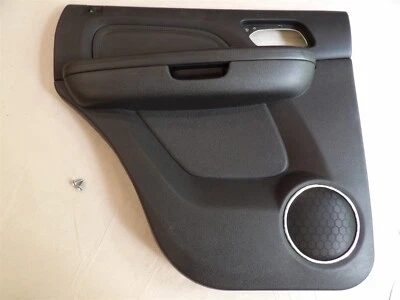 LH DRIVER *REAR Interior Door Panel Leather Black Ebony 2010-2014 GMC Yukon  - Image 1 of 3