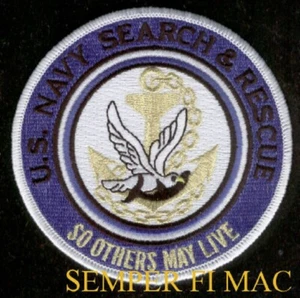 SEARCH AND RESCUE SWIMMER US NAVY PATCH SPECIAL OPERATIONS OPS PIN UP SAR USS  - Picture 1 of 24