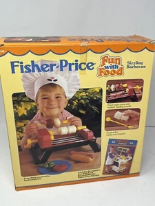 De colección 1987 Fisher Price diversión con comida chisporroteante barbacoa en caja Kabob SIN USAR - Imagen 1 de 8
