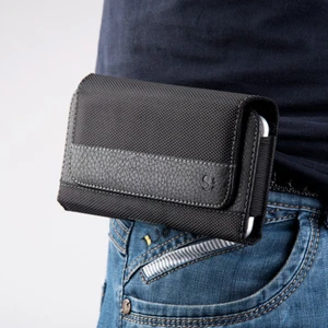 Large Belt Clip Pouch Phone Holster Case Leather Carrying Cover For Smartphone - Picture 1 of 9