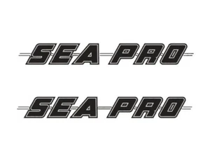 2 SEA PRO Stripes Decals Sticker Emblem Yacht Skipper Fishing Ski Sea Pro Boat - Foto 1 di 1