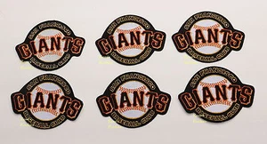 SAN FRANCISCO GIANTS BLACK "BASEBALL CLUB" OFFCIAL MLB PATCH COMBO - 6 PATCHES - Picture 1 of 1