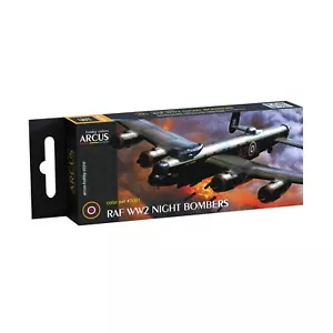 Set vernice smaltata RAF WW2 bombardieri notturni 6 colori 10 ml per model kit Arcus #E3001 - Foto 1 di 14