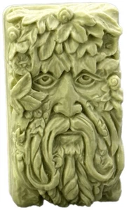 GREEN MAN SILICONE MOLD for soap making and other crafts FOREST - Picture 1 of 9