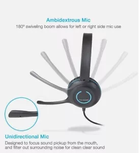 Auriculares Cyber Acoustics TuffCord con control de volumen en línea y micrófono con cable trenzado - Imagen 1 de 8