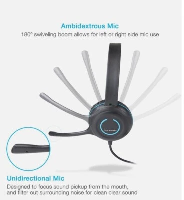 Cyber Acoustics TuffCord Headset with Inline Volume Control & Braided Cable Mic  - Image 1 of 4