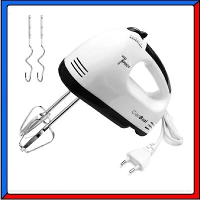 Frullatore Sbattitore Elettrico Frusta Sbattiuova con 5 Velocità Lame in Acciaio - Immagine 1 di 2