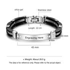 Personalized Men Chain Id Bracelet Link Engraving Text Bangle Gift Christmas