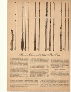 1952 Sport King Fishing Rod & Fisherman's Knots Montgomery Ward Double Sided AD - Picture 1 of 2