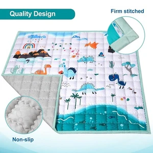 Premium Baby Play Mat 50" X 50", Thick One-Piece Crawling, Odorless Floor Mat - Picture 1 of 7