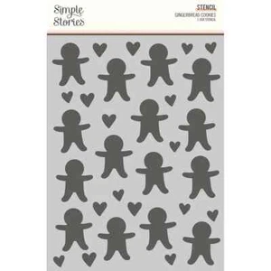 Simple Stories Stencil 6" X 8" Christmas Gingerbread Cookies #18330 - Picture 1 of 1