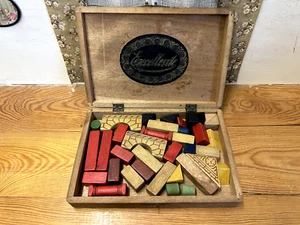 (RB)5025-2321, altes Holz Bausteine Spiel, Spielzeug, Deko - Bild 1 von 3
