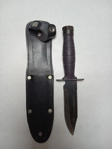 Vintage Survival Combat Knife , Sheath, Taiwan -Gun Metal - Picture 1 of 15