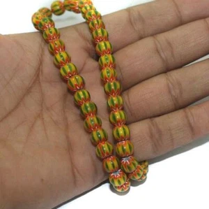 Chevron Designer Round Beads, Pack Of 2 String - Picture 1 of 8