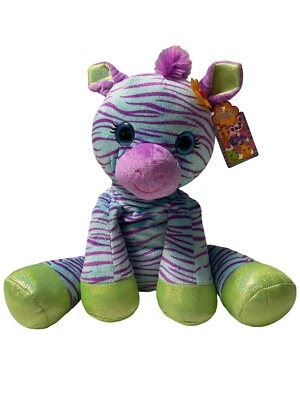 Schlitterbahn Zebra Sparky blue purple 20.5” Josh & Main Soarkle Eye - Image 1 of 4