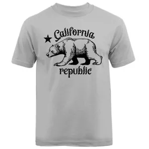 Maglietta The Golden State California Republic Cali Bear grafica - Foto 1 di 11