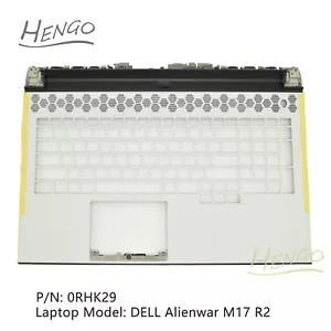 New 0RHK29 for DELL Alienwar M17 R2 Palmrest Keyboard Bezel Upper Case - Picture 1 of 4