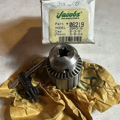 New Jacob’s USA Chuck 2BA Plain Bearing Med Duty  for 3/8"-24 Threaded Mount - Image 1 of 4