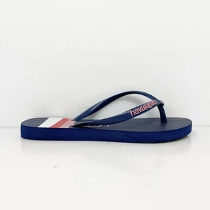 Havaianas Girls Blue Round Toe Slip On Flip Flop Sandals Size 2Y - Picture 1 of 12